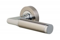 Door Handles Vision Designer Auriga Lever on Round Rose Polished Chrome & Satin Nickel 5204 16.91